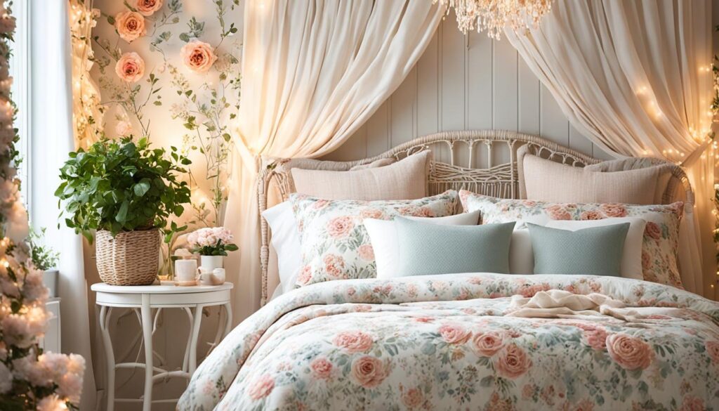 cozy floral bedroom aesthetic