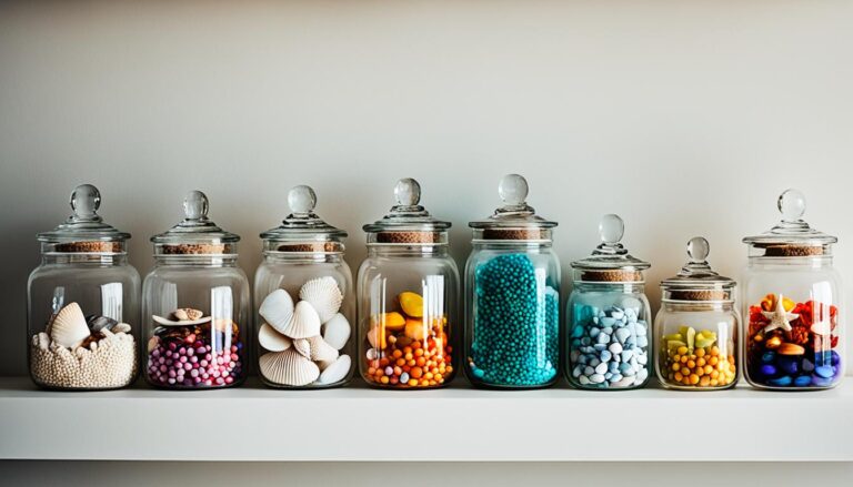decorative glass jar set