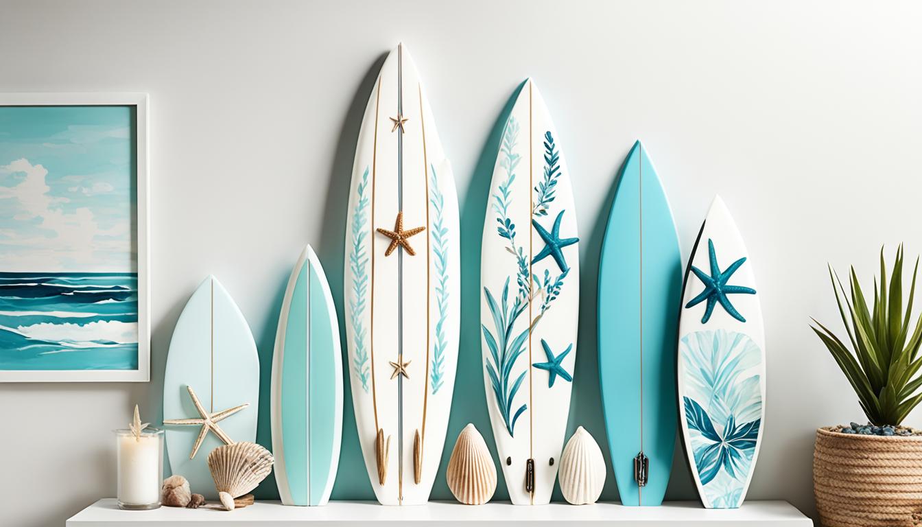 handcrafted surfboard wall decor