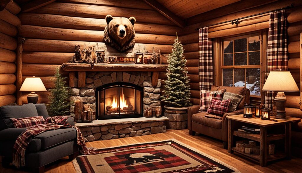 lodge-style bear decorations