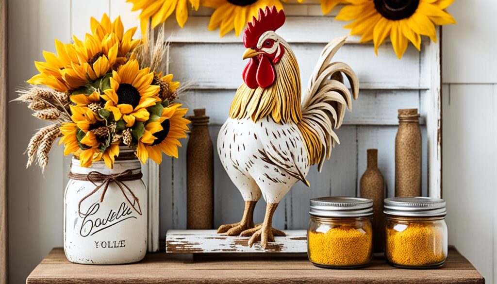 rustic rooster decor