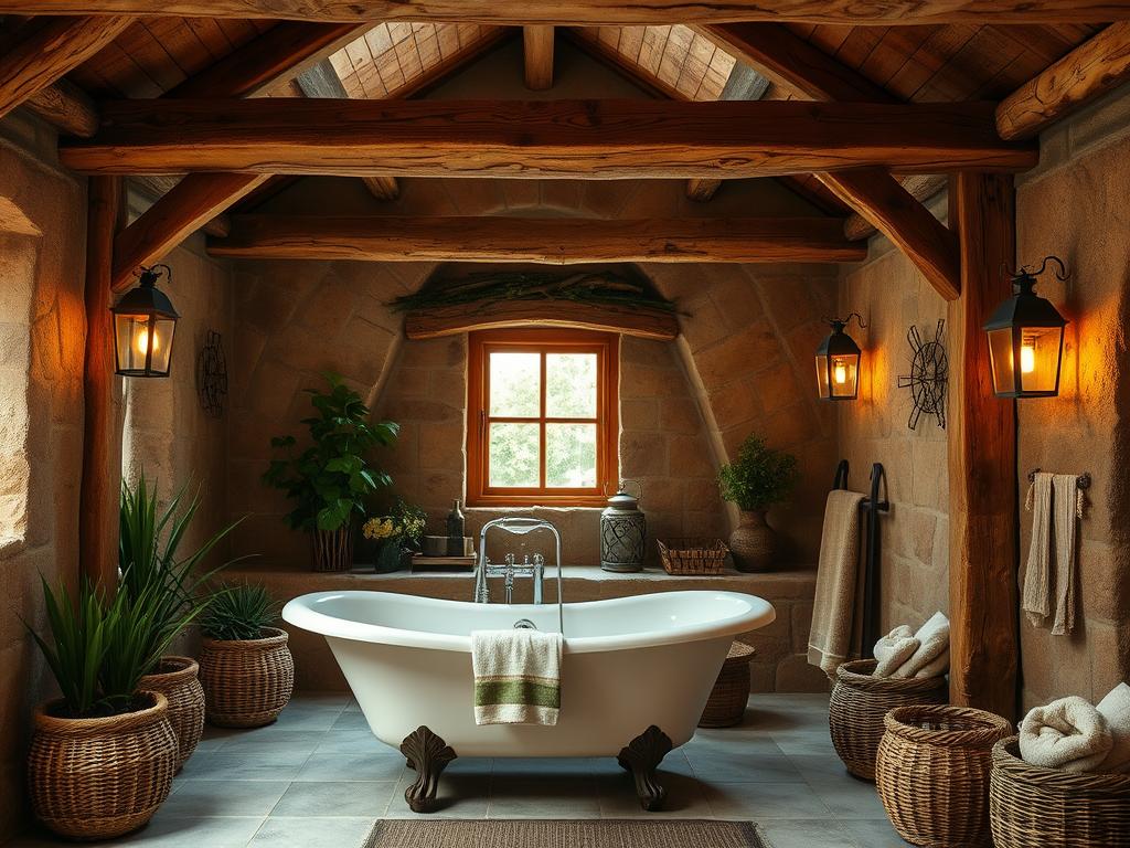 rustic bathroom